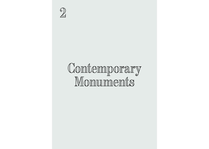 2 Contemporary Monuments Cover