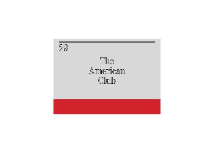29 American Club 