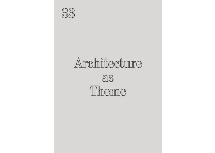 33 Architecture As Theme